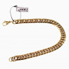 22cm x 9mm Cubaanse Armband Unisex - Stalen Goud Kleur -Schakelarmband