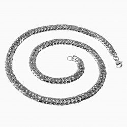 60cm x 9mm Cubaanse Ketting Unisex - Stalen Zilverkleur -Schakelketting - Halsketting
