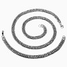 60cm x 9mm Cubaanse Ketting Unisex - Stalen Zilverkleur -Schakelketting - Halsketting