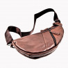 Platte Crossbodytas Unisex - Bruin Leren Schoudertas Heuptas Slingbag
