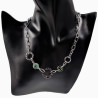 Schakelsketting met Natuursteen 14K Witgoud Verguld RVS Dames Ketting
