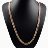 60cm 7mm Cubaanse Ketting Unisex 14K Geelgoud Plated Schakelketting