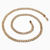 60cm 7mm Cubaanse Ketting Unisex 14K Geelgoud Plated Schakelketting