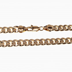 60cm 7mm Cubaanse Ketting Unisex 14K Geelgoud Plated Schakelketting