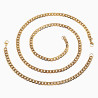 Cubaanse Ketting Unisex Vergguld Stalen Schakelketting Dames Heren
