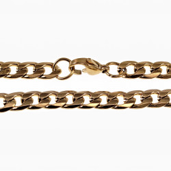 21cm x 6mm Cubaanse Armband Unisex Vergguld Stalen Schakelarmband