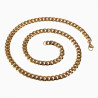 60cm x 8mm Cubaanse Ketting Unisex Vergguld Stalen Schakelketting