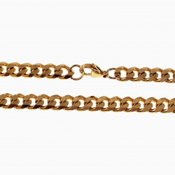 60cm x 8mm Cubaanse Ketting Unisex Vergguld Stalen Schakelketting