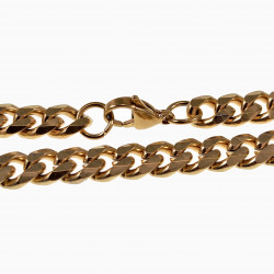 22cm x 8mm Cubaanse Armband Unisex - Vergguld Stalen - Schakelarmband