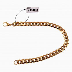 22cm x 8mm Cubaanse Armband Unisex - Vergguld Stalen - Schakelarmband