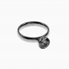 Ring Dames Zirkonia Schroefelement - Stalen Zilverkleur