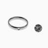 Ring Dames Zirkonia Schroefelement - Stalen Zilverkleur
