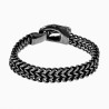 Visgraat Armband Heren - Verouderd Roestvrij Stalen - Schakelarmband met Gespsluiting