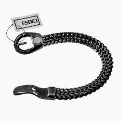 Visgraat Armband Heren - Verouderd Roestvrij Stalen - Schakelarmband met Gespsluiting