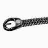 Visgraat Armband Heren - Verouderd Roestvrij Stalen - Schakelarmband met Gespsluiting