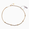45cm Vossenstaart Ketting Dames - Stalen Goudkleur - Choker-Stijl - Halsketting - Collier