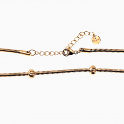 45cm Vossenstaart Ketting Dames - Stalen Goudkleur - Choker-Stijl - Halsketting - Collier