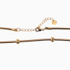 45cm Vossenstaart Ketting Dames - Stalen Goudkleur - Choker-Stijl - Halsketting - Collier