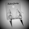 Lange Oorbellen Dames Wit Gold Plating Oorhangers met Wite Steen