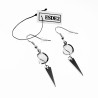 Lange Oorbellen Dames Wit Gold Plating Oorhangers met Wite Steen