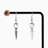 Lange Oorbellen Dames Wit Gold Plating Oorhangers met Wite Steen