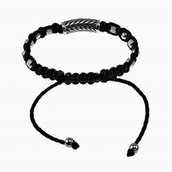 Handgemaakt Armband Heren - RVS - Zwart Macramé Armband - Verstelbaar