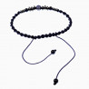 Macramé Armband Heren Natuurlijke Blauwe Amerikaanse Hematietkralen