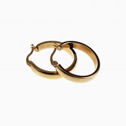 ∅24mm Oorringen Dames - RVS Verguld - Klassieke Oorbellen