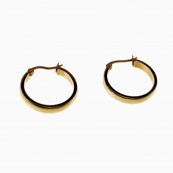 ∅24mm Oorringen Dames - RVS Verguld - Klassieke Oorbellen