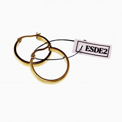 ∅24mm Oorringen Dames - RVS Verguld - Klassieke Oorbellen