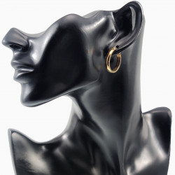 ∅24mm Oorringen Dames - RVS Verguld - Klassieke Oorbellen