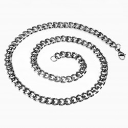 60cm x 9mm Cubaanse Ketting Unisex Roestvrij Stalen Schakelketting