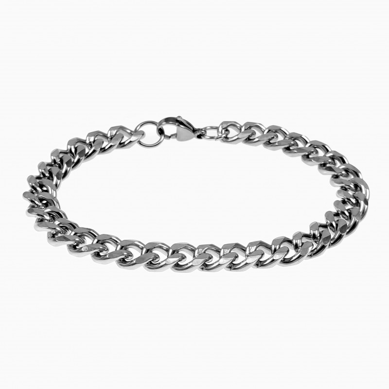 22cm x 8mm Cubaanse Armband Unisex - Roestvrij Stalen - Schakelarmband 22cm x 8mm Cubaanse Armband Unisex - Roestvrij Stalen - Schakelarmband