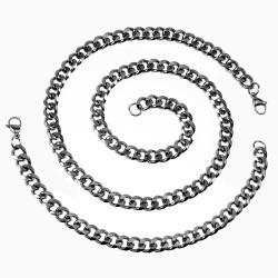 22cm x 8mm Cubaanse Armband Unisex - Roestvrij Stalen - Schakelarmband