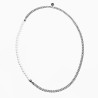 Witte Kralen Ketting Heren RVS Cubaanse Schakelketting met Agaatstenen