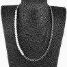 Witte Kralen Ketting Heren RVS Cubaanse Schakelketting met Agaatstenen