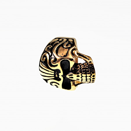Skull Ring Heren - Verguld Roestvrij Stalen - Schedelring