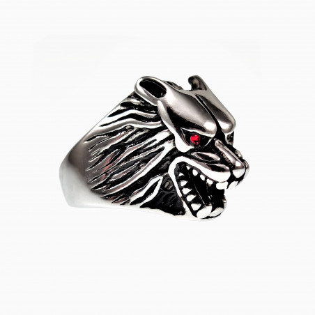 Ring Heren - Wolf Design - Roestvrij Stalen - Wolfshoofd Ring