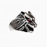 Ring Heren - Wolf Desing - Roestvrij Stalen - Wolfshoofd Ring