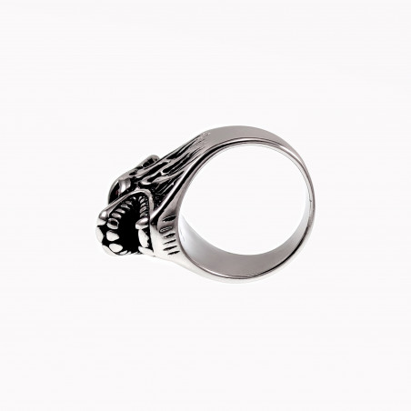 Ring Heren - Wolf Desing - Roestvrij Stalen - Wolfshoofd Ring