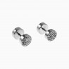 Oorbellen Studs Unisex RVS Schroefoorbellen Kristallen Fake Tunnels