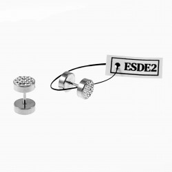 Oorbellen Studs Unisex RVS Schroefoorbellen Kristallen Fake Tunnels