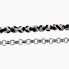Dames RVS Ronde Schakelketting met Tibetaanse onyx kralen Schelphanger