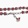 Armband Dames - RVS Verstelbaar Schakelsarmband met Rode Kristal