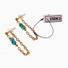 ∅4mm Boloorbellen met met Ketting en Turquoise Stenen Verguld Stalen