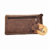 Overslag Portemonnee Dames Bruin Buffelleer RFID Protected Anti skim