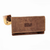 Overslag Portemonnee Dames Bruin Buffelleer RFID Protected Anti skim