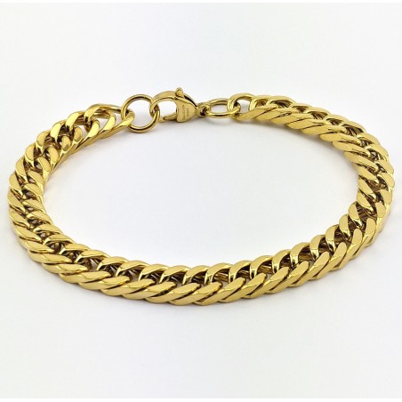 Goudstalen Gourmet Armband 22cm x 8mm