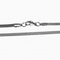 60cm x 4mm Platte Slangenketting - Roestvrij Stalen - Ketting Unisex