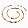55cm x 5mm Cubaanse Ketting Unisex - Stalen Goud Kleur Schakelketting